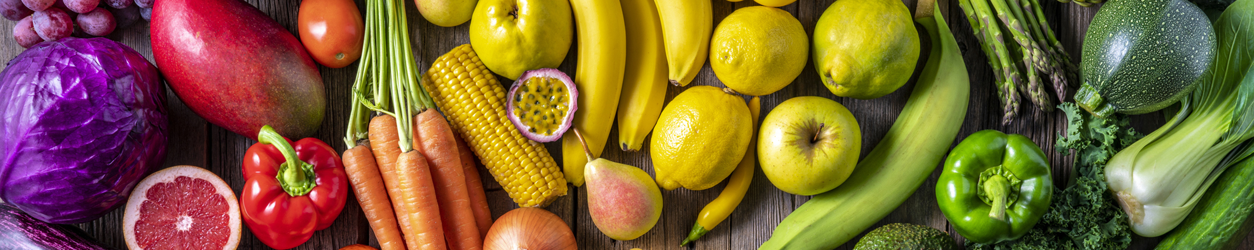 flat lay of fruits and vegetables